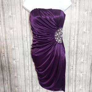 Women's Speekless Purple Strapless Dress